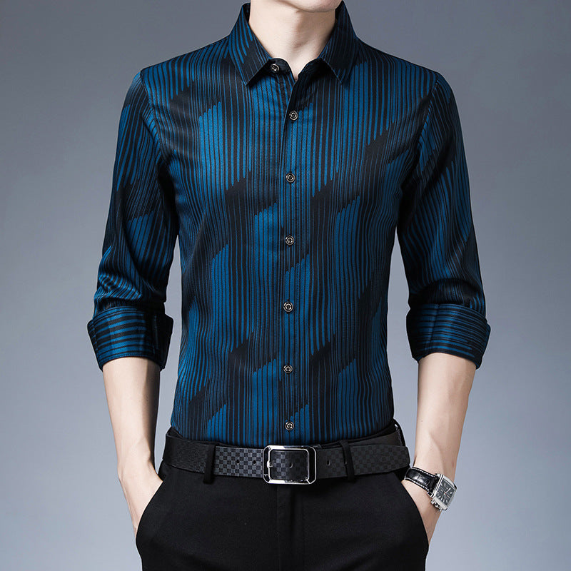 Premium Slim-Fit Satin Formal Shirt