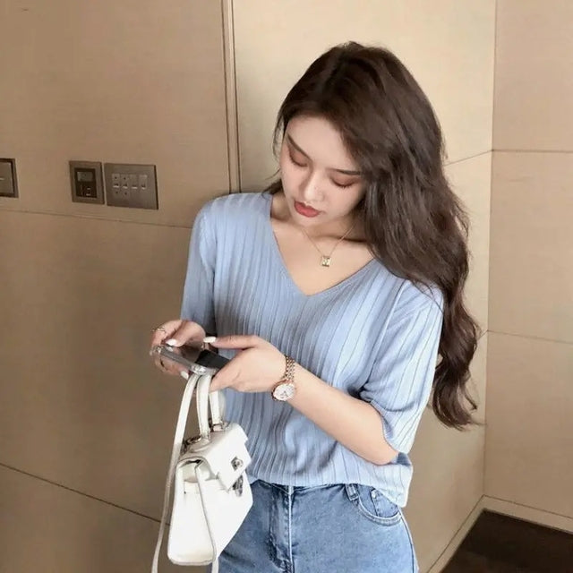 Savypri Essential Summer Knit Top
