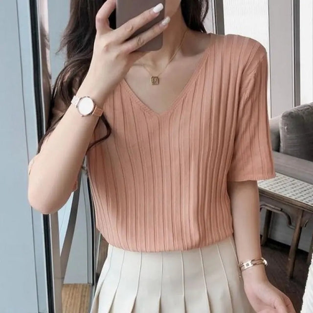 Savypri Essential Summer Knit Top