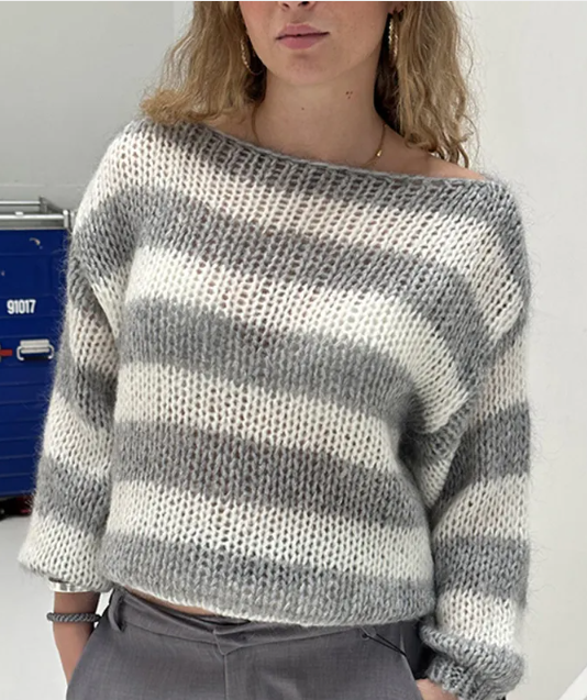 Savypri Coastal Stripe Knit Sweater