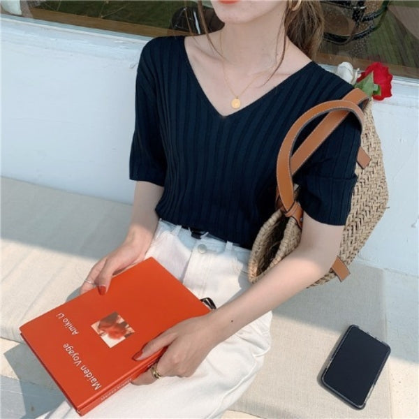 Savypri Essential Summer Knit Top
