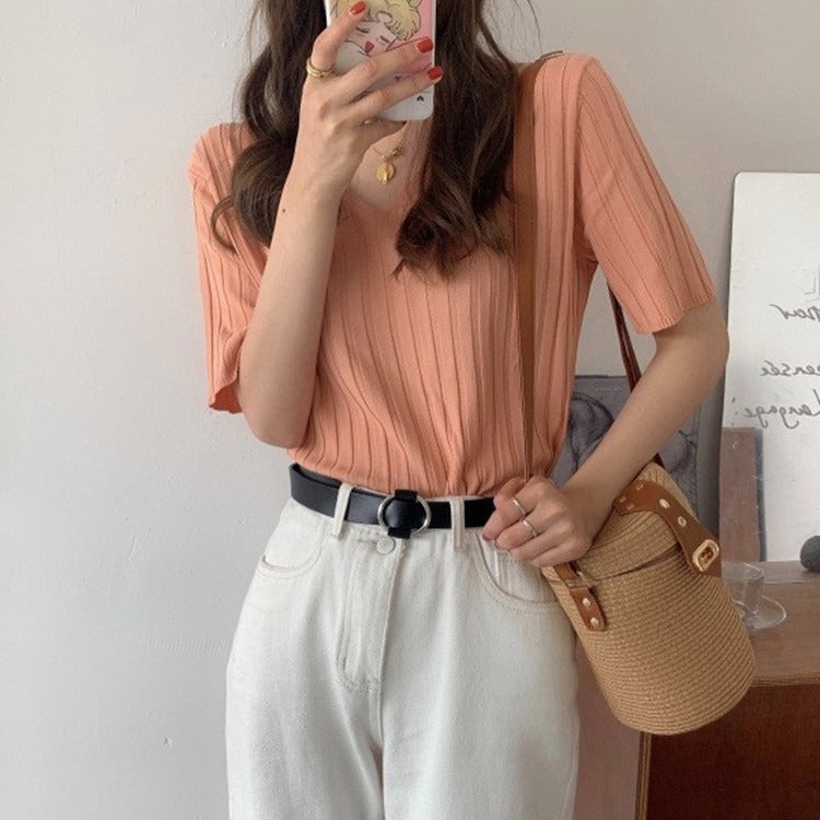 Savypri Essential Summer Knit Top