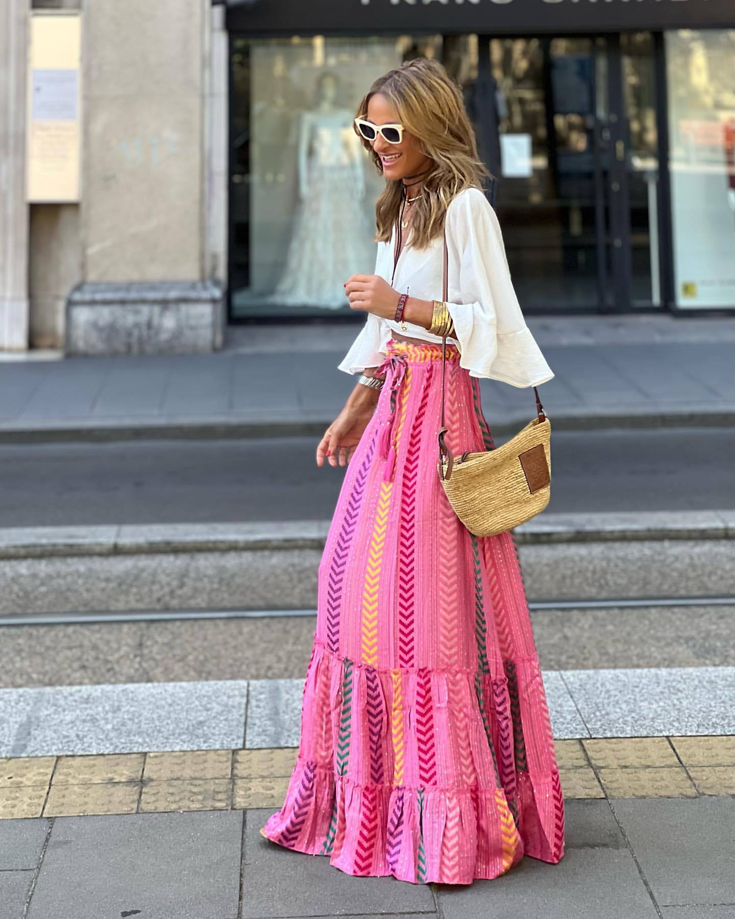 Savypri Azure Bloom Maxi Shirt