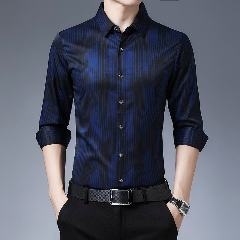 Premium Slim-Fit Satin Formal Shirt