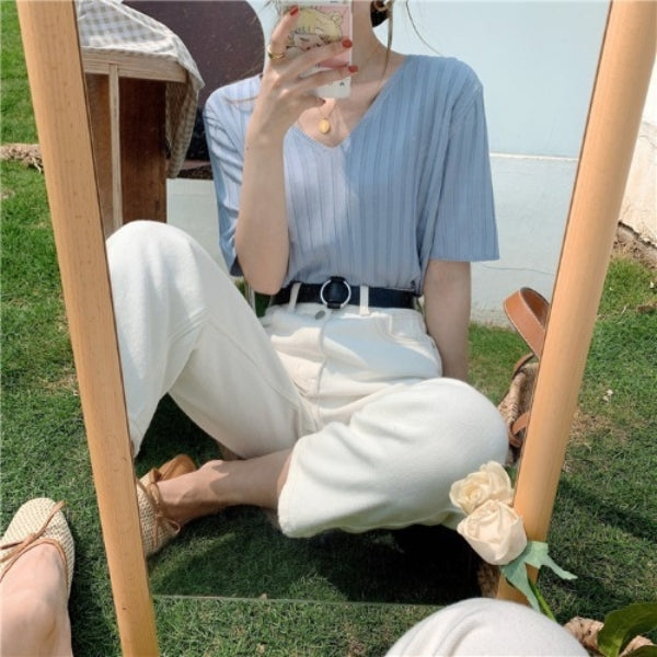 Savypri Essential Summer Knit Top