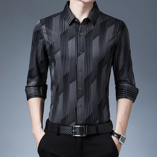 Premium Slim-Fit Satin Formal Shirt