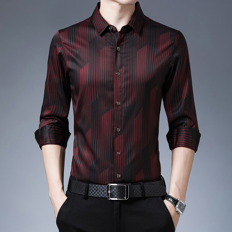 Premium Slim-Fit Satin Formal Shirt