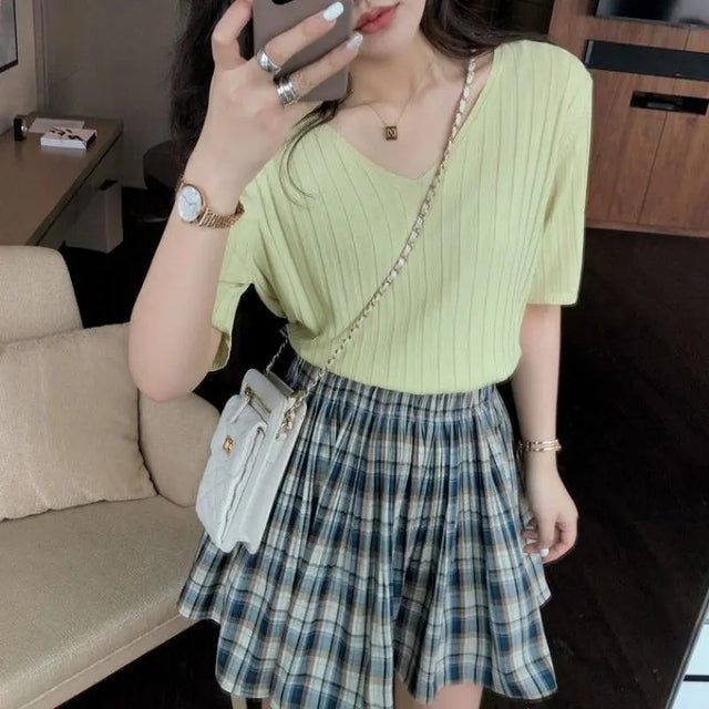 Savypri Essential Summer Knit Top