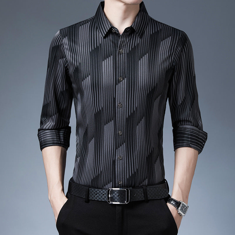 Premium Slim-Fit Satin Formal Shirt