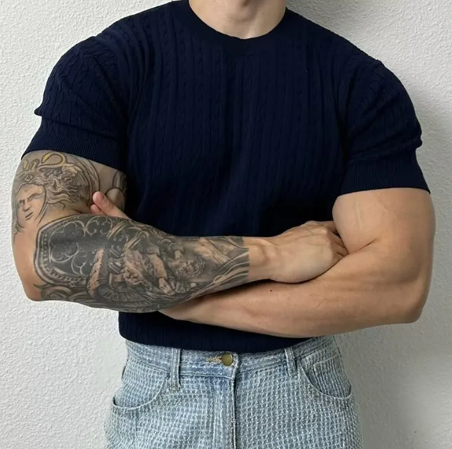 Savypri Luxe Cable-Knit Summer Tee